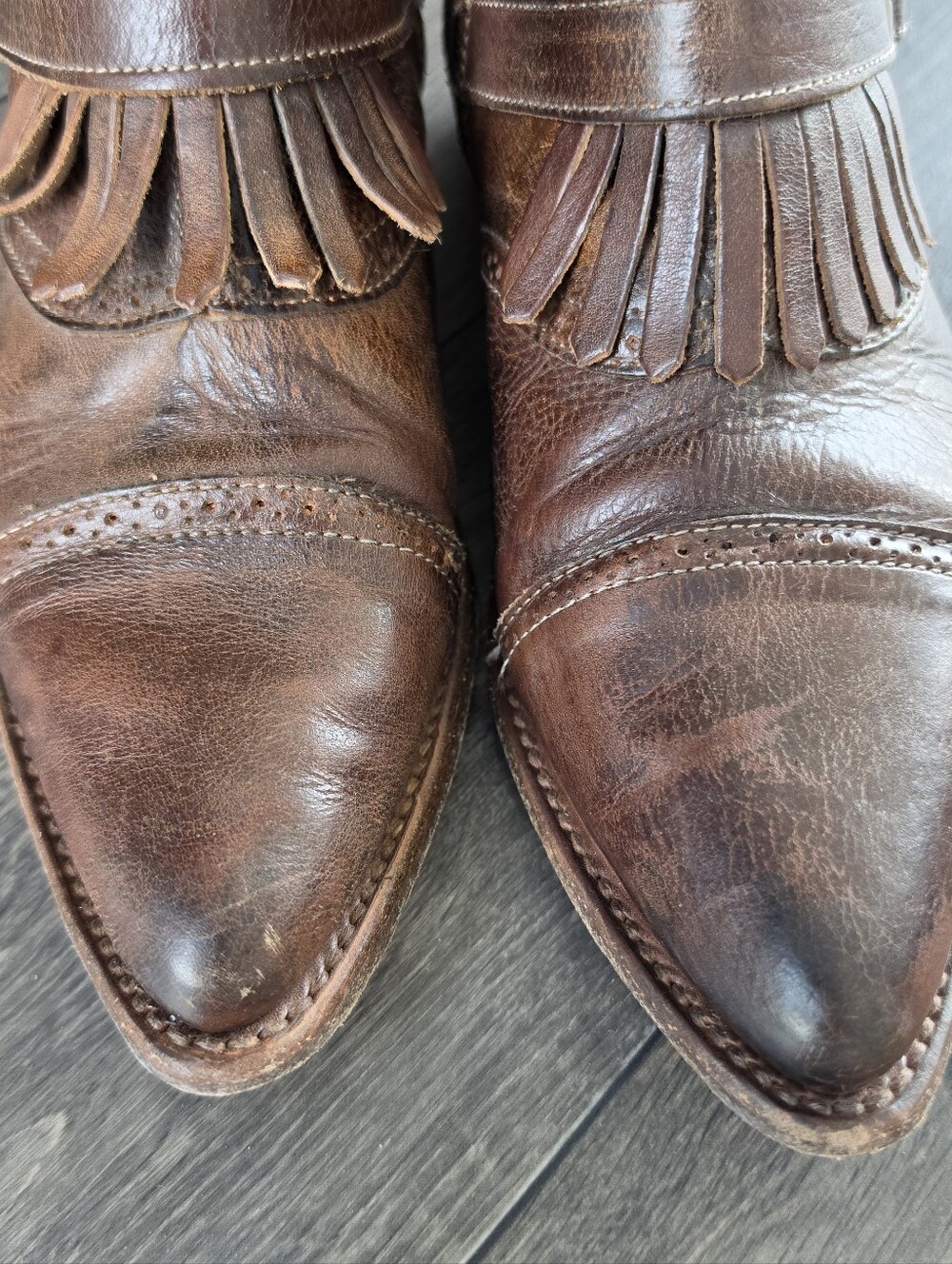 Bed Stu | Dipper Fringe Leather Ankle Boots | 9 - Picture 6 of 11